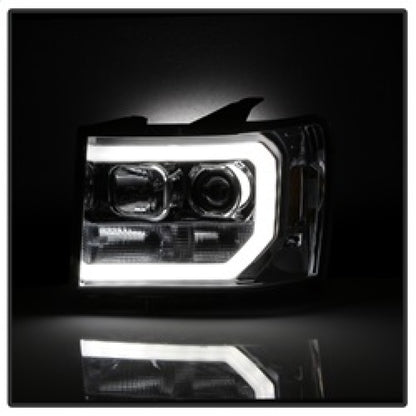 Spyder GMC Sierra 1500/2500/3500 07-13 V2 Projector Headlights - Chrome PRO-YD-GS07V2-LBDRL-C 5083647 5083647 Photo - Unmounted