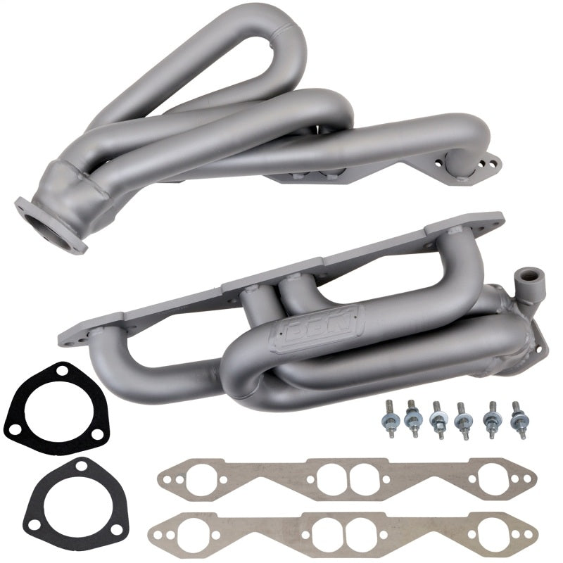BBK 96-98 GM Truck SUV 5.0 5.7 Shorty Tuned Length Exhaust Headers - 1-5/8 Chrome 4007 4007 Photo - Primary
