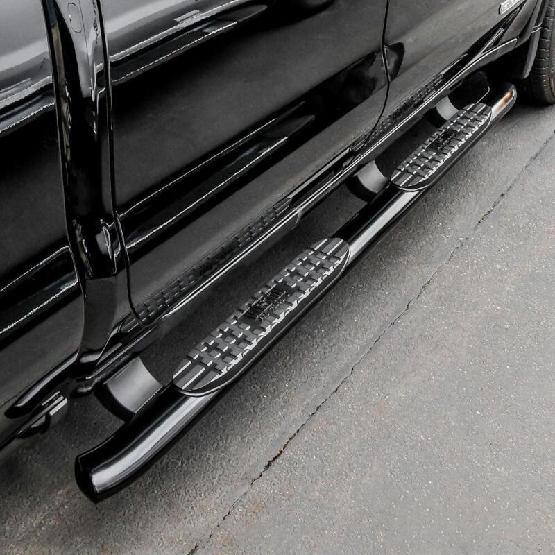 Westin 19-20 Chevrolet/GMC Silverado/Sierra 1500 Double Cab PRO TRAXX 4 Oval Nerf Step Bars - Black 21-24125 21-24125 Photo - Mounted
