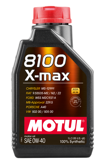 Motul Factory Approved 100% Synthetic Engine Oils, 8100 X-max 104531 User 1