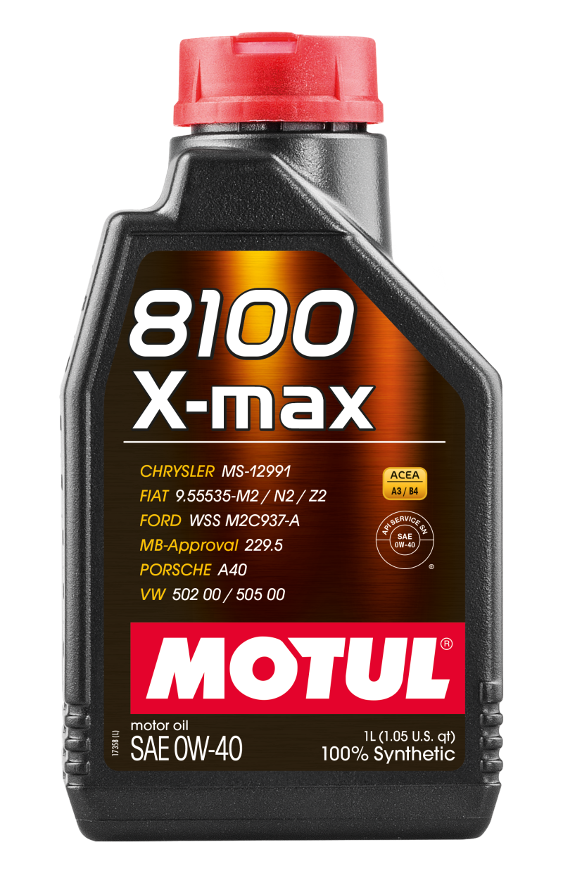 Motul Factory Approved 100% Synthetic Engine Oils, 8100 X-max 104531 User 1