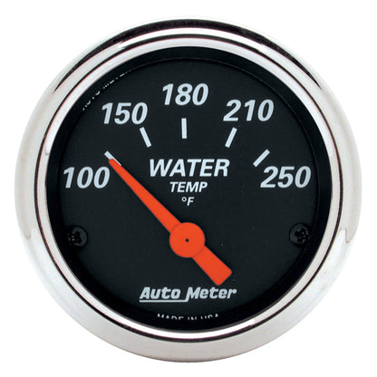 Autometer Gauge, Water Temp, 2 1/16", 250 Deg F, Elec, Designer Black 1436 Photo - Primary