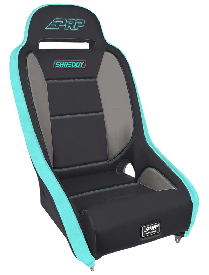 PRP Seats PRP ShReddy Comp Elite Suspension Seat - Black- Pink/Teal SHRDYA8301-02