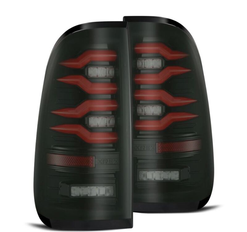AlphaRex 97-03 Ford F150 / 99-16 Ford F250/F350/F450/F550 LUXX-Series LED Tail Lights - Black/Red 658003 658003 Photo - Primary