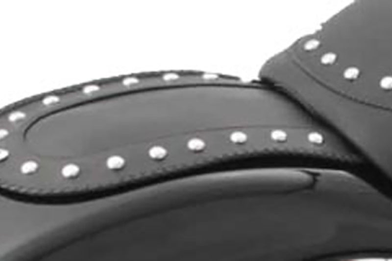Mustang Motorcycle Mustang 06-10 Harley Softail FXST, 07-17 FLSTF Fender Bib w/Studs - Black 78118 78118 Photo - Primary