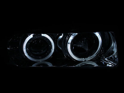 Anzo 1992-1998 BMW 3 Series E36 Projector Headlights w/ Halo Chrome G2 1 pc 121326 Photo - Unmounted