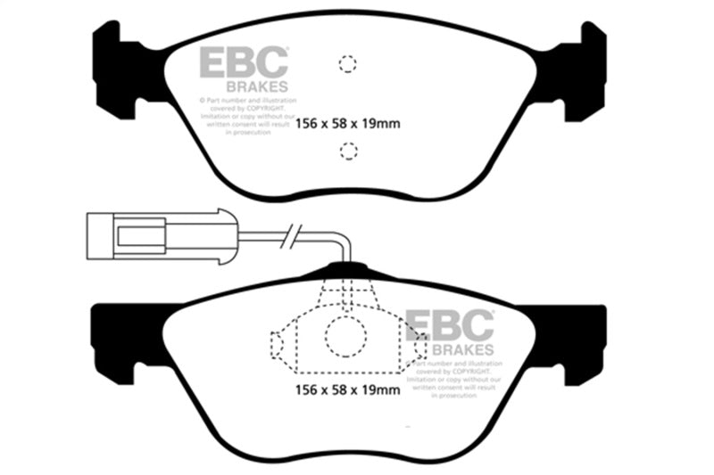 EBC 95-01 Alfa Romeo 145 1.8 TS Greenstuff Front Brake Pads DP21061 DP21061 Photo - Primary