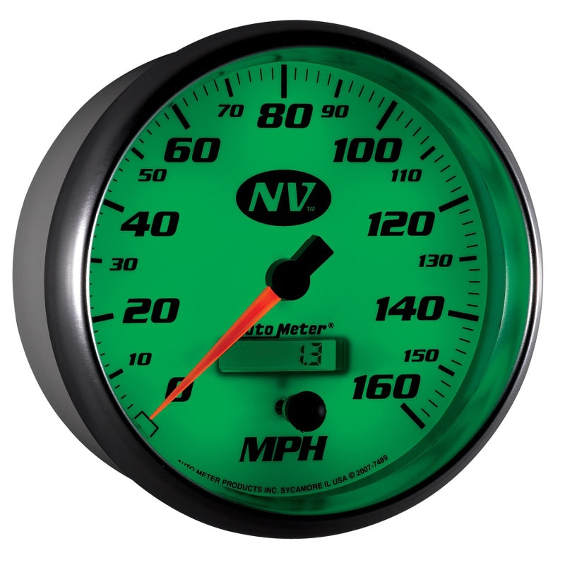 AutoMeter Gauge Speedometer 5in. 160MPH Elec. Programmable NV 7489 7489 User 6