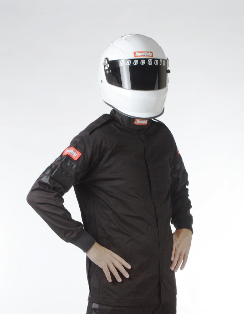 Racequip 110 Series Racing Suit; Jacket Only; SFI-1 Certified: Black / 2X-Large 111007 Photo - Primary