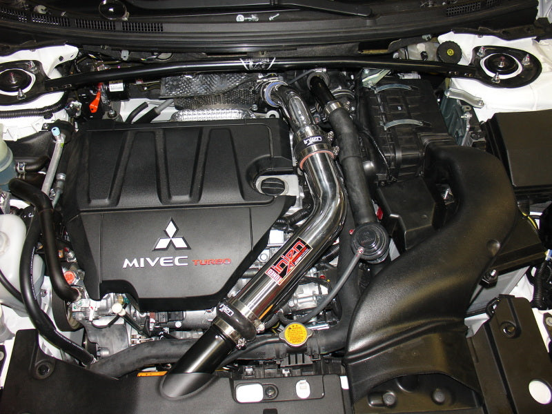 Injen Black Intercooler Pipe Kit Upper 09-11 Lancer Ralliart 2.0L Turbo SES1837ICPBLK Photo - Mounted