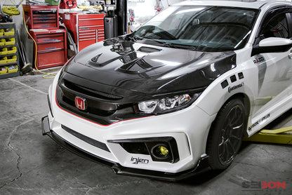 Seibon 2016-2017 Honda Civic Coupe/Sedan/Hatchback MR-Style Carbon Fiber Hood HD16HDCV-MR HD16HDCV-MR Photo - Primary
