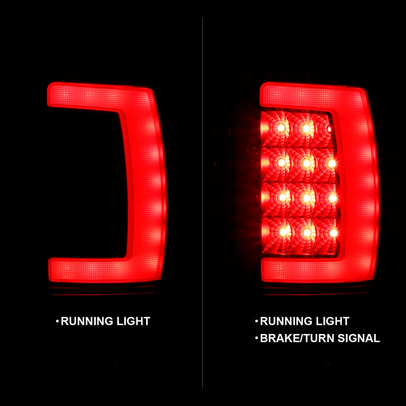 ANZO 1994-2001 Dodge Ram 1500 LED Taillights Plank Style Black w/Smoke Lens 311340 311340 Photo - Unmounted