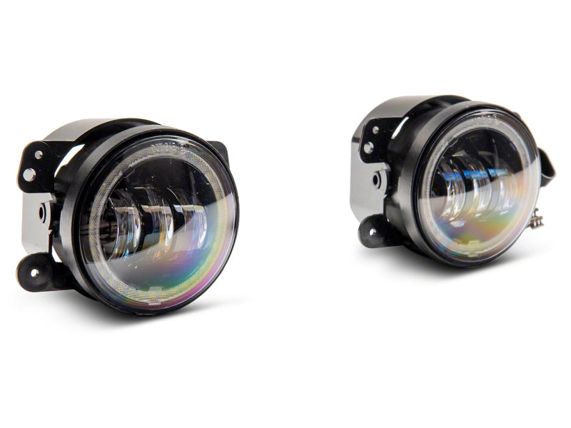 Raxiom 07-18 Jeep Wrangler JK Axial Series 4-In LED Devil Eyes Fog Lights w/ Halo J142667 J142667 Photo - Primary