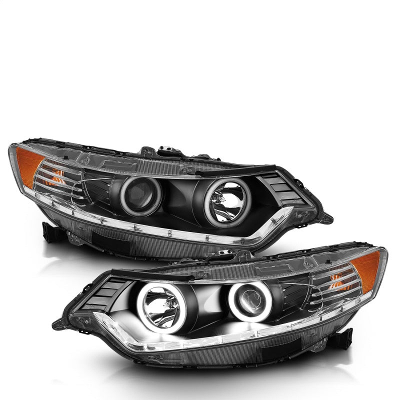 Anzo 2009-2012 Acura Tsx Projector Headlights w/ Halo Black (CCFL) 121393 Photo - Primary