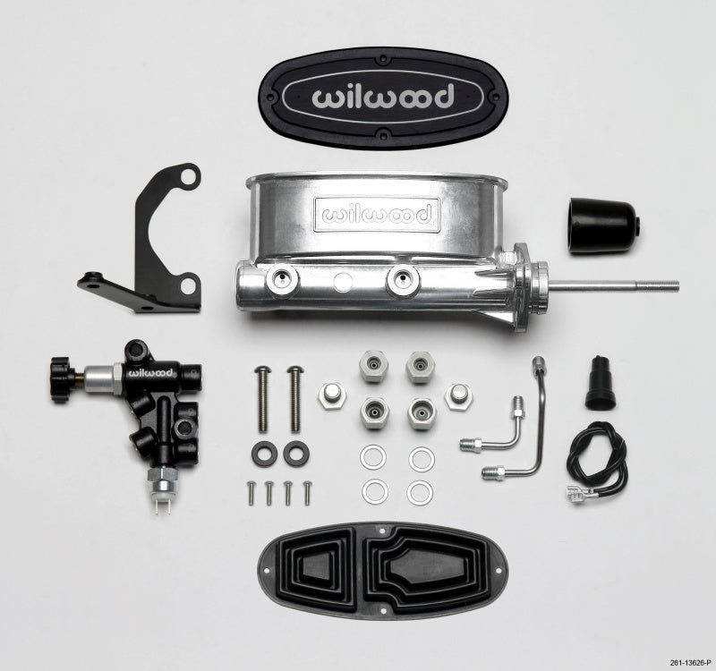 Wilwood HV Tandem M/C Kit w L/H Bracket & Prop Valve - 15/16" Bore 261-13626-P Photo - Primary