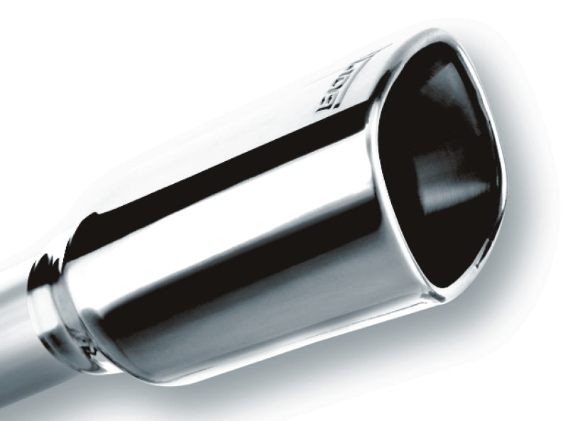 Borla 2.25in Inlet 3.28in x 3.5in Square Rolled Angle Cut x 7.88in Long Exhaust Tip 20241 20241 Photo - Primary