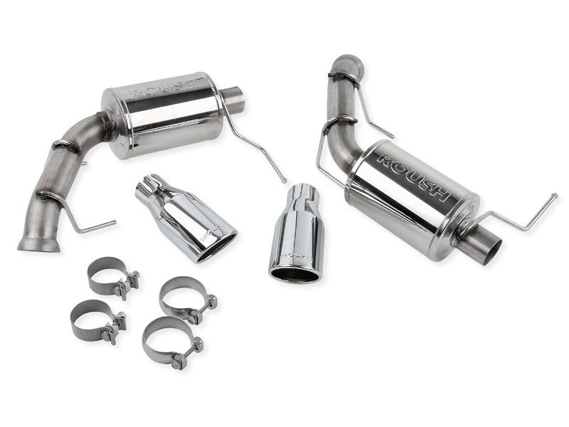 ROUSH 2011-2014 Ford Mustang V8 Enhanced Sound Dual Axle-Back w/ Round Tips 421127 421127 Photo - Primary
