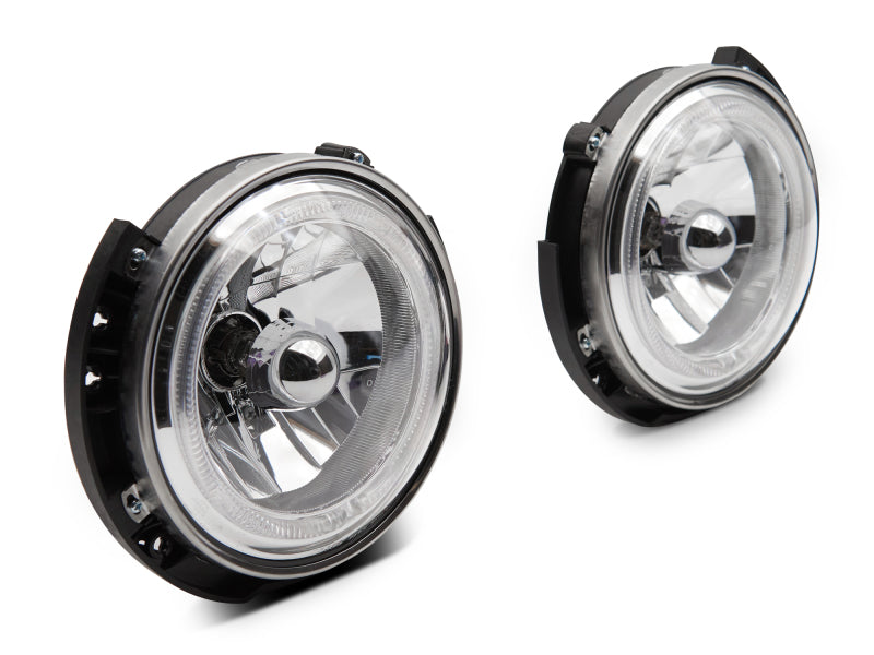 Raxiom 07-18 Jeep Wrangler JK LED Halo Headlights- Chrome Housing (Clear Lens) J121871