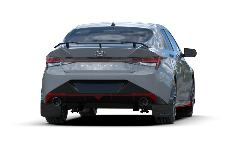 Rally Armor 2022 Hyundai Elantra N & N Line Black UR Mud Flap w/ Light Blue Logo MF79-UR-BLK-PBL MF79-UR-BLK-PBL User 1