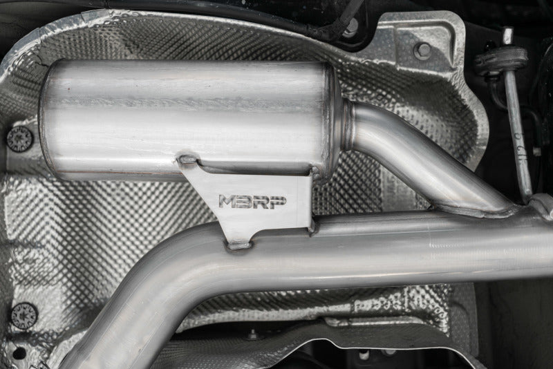 MBRP 19-21 VW Jetta GLI T304 SS 3in Cat-Back Dual Split Rear Exit Exhaust - Carbon Fiber Tips S46083CF S46083CF Photo - out of package