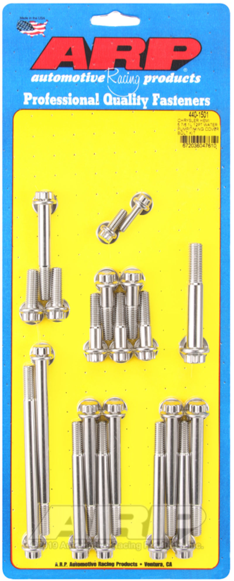 ARP Timing Cover & Water Pump Bolt Kit for Chrysler hemi 5.7/6.1L 440-1501 Photo - Primary