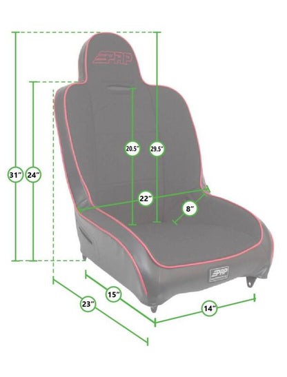 PRP Seats PRP Premier High Back Rear Suspension Seat A100810 A100810 Photo - Close Up