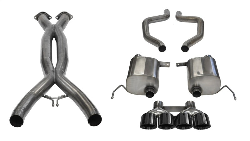 Corsa Performance 2.75" Dual Rear Exit Cat-Back Exhaust System with Quad 4.5" Tips 14766CBBLK Photo - Primary