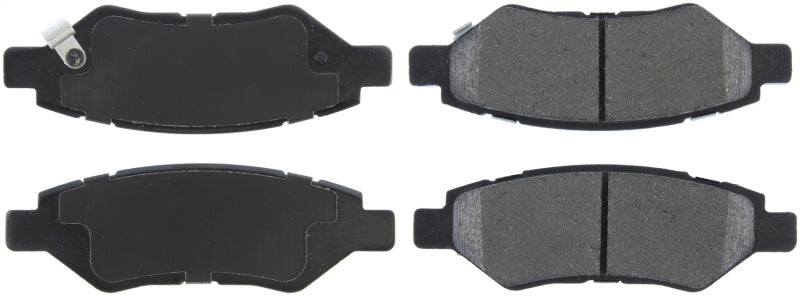 StopTech Street Brake Pads; Rear With Shims And Hardware 308.13370 Photo - Unmounted