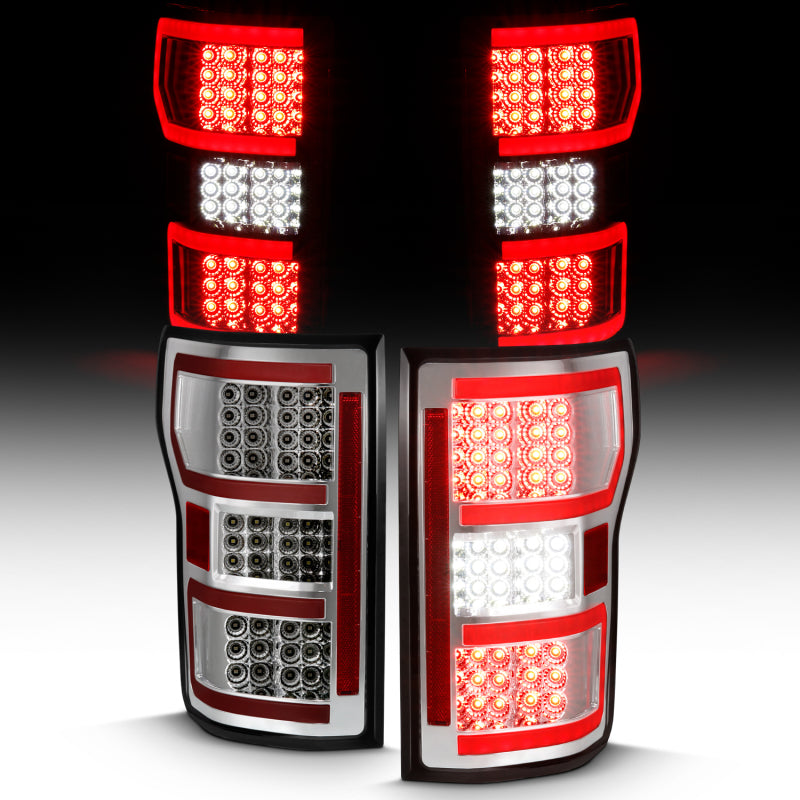 ANZO 2018-2019 Ford F-150 LED Taillight Chrome (Red Light Bar) (w/ Sequential) 311316 311316 User 6