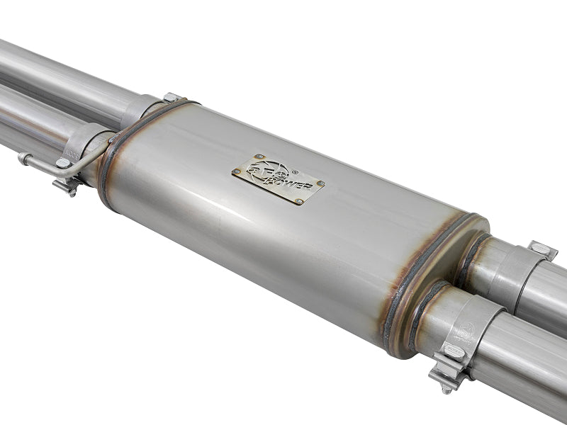 aFe MACH Force-Xp 3in 409 Stainless Steel Cat-Back Exhaust System w/Polish 49-43045-P Photo - Close Up
