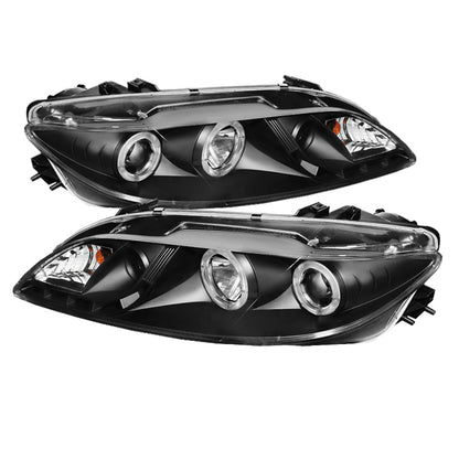 Spyder Mazda 6 03-05 With Fog Lights Projector Headlights LED Halo DRL Blk PRO-YD-M603-FOG-DRL-BK 5042538 5042538 Photo - Primary