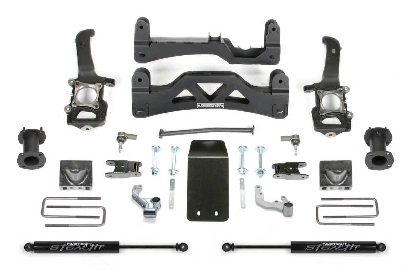 Fabtech 6" Basic System w/ Front Stock Coilover Spacers & Rear Stealth Shocks K2188M Photo - Primary