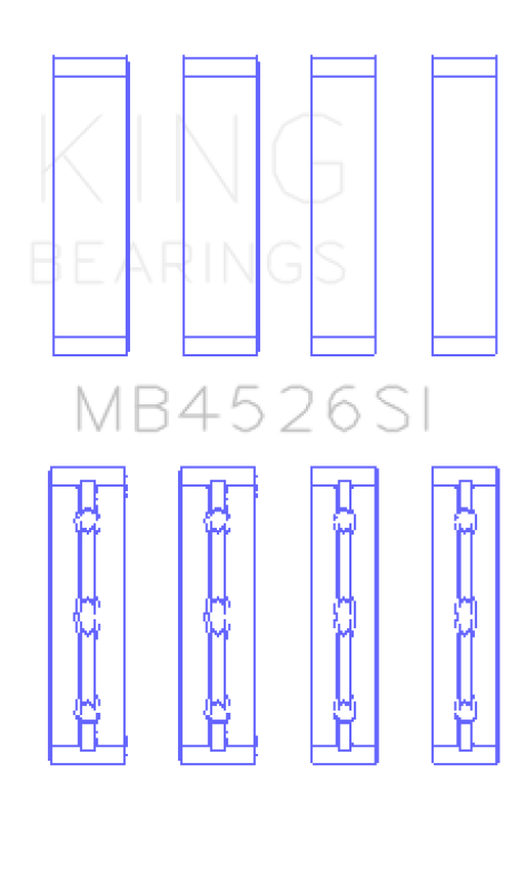 King Engine Bearings King Toyota 1GR-FE (Size +0.25mm) Crankshaft Main Bearing Set MB4526SI0.25 MB4526SI0.25 Photo - Primary