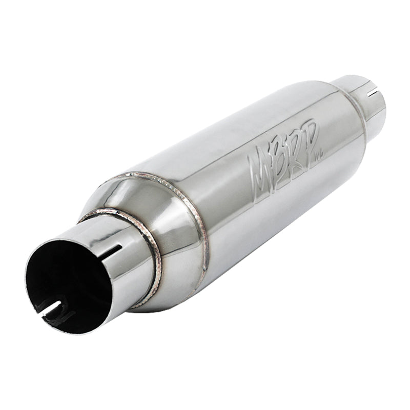 MBRP Universal Resonator 2.5in inlet/outlet 16in body 20in overall T304 R1012 Photo - Primary