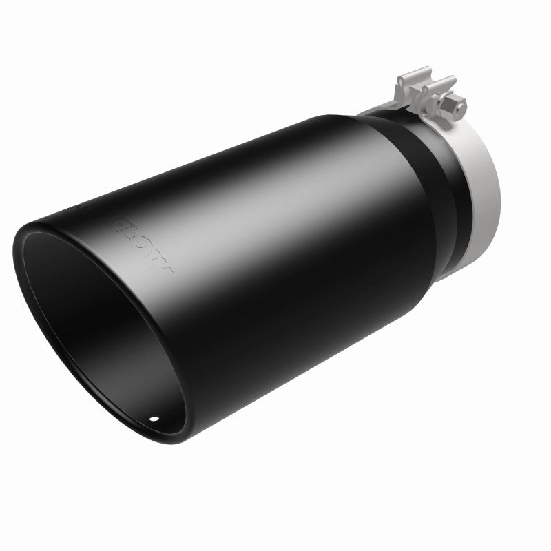 Magnaflow Tip Stainless Black Coated Single Wall Round Single Outlet 6in Dia 5in Inlet 13in L 35239 35239 360 Degree Image Set