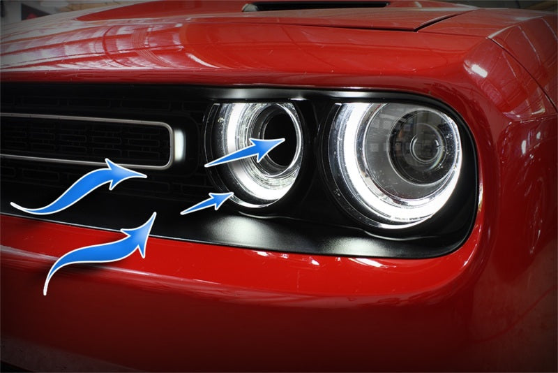 aFe Momentum GT Carbon Fiber Dynamic Air Scoop Dodge Challenger 54-72203-SF Photo - Mounted