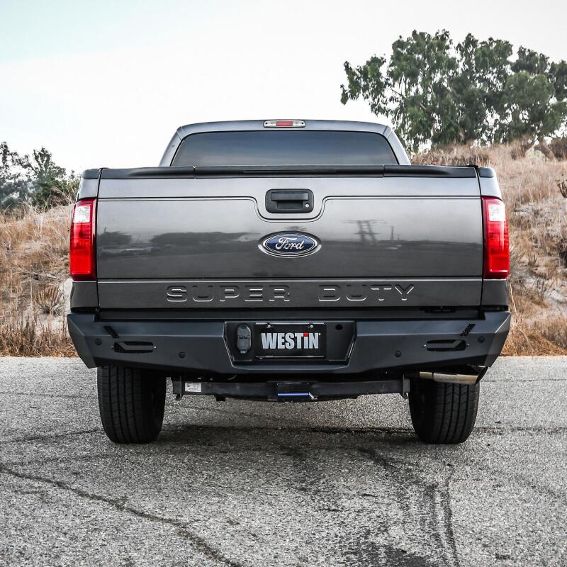 Westin 11-16 Ford F-250/350/450/550 Super Duty Pro-Series Rear Bumper - Textured Black 58-421205 58-421205 Photo - Mounted