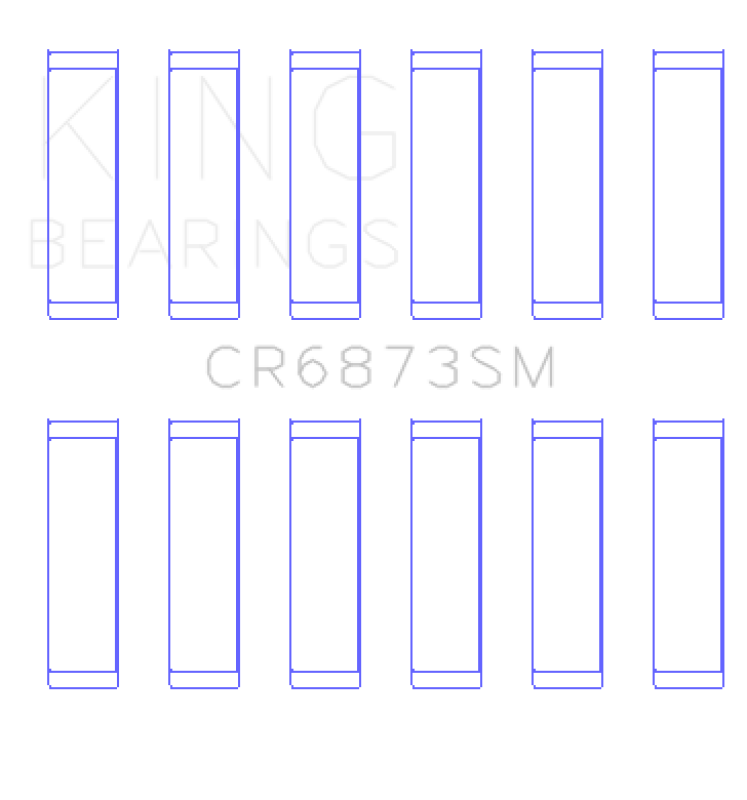King Engine Bearings Toyota 2Gr-Fe/3Gr-Fe (Size +0.25mm) Connecting Rod Bearing Set CR6873SM0.25 CR6873SM0.25 Photo - Primary