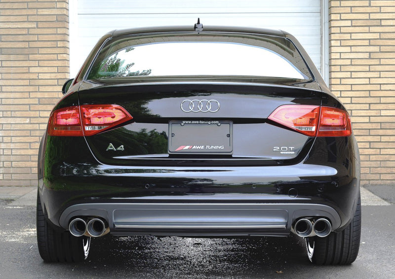 AWE Tuning Audi B8 A4 Touring Edition Exhaust - Quad Tip Polished Silver Tips 3015-42018 3015-42018 Photo - out of package