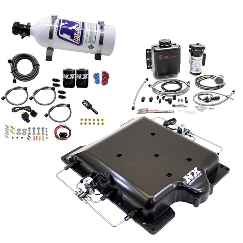Nitrous Express Dodge Hellcat Supercharger Lid Nitrous/Water Injection Kit (100-400HP) w/5lb Bottle 20972BMF-05 20972BMF-05 Photo - Primary