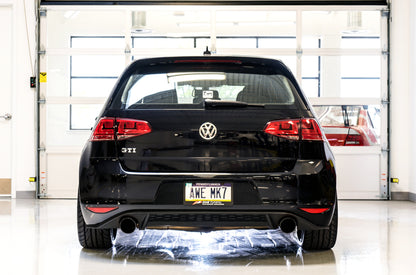 AWE Tuning VW MK7 GTI Touring Edition Exhaust - Diamond Black Tips 3015-33050 3015-33050 Photo - Mounted