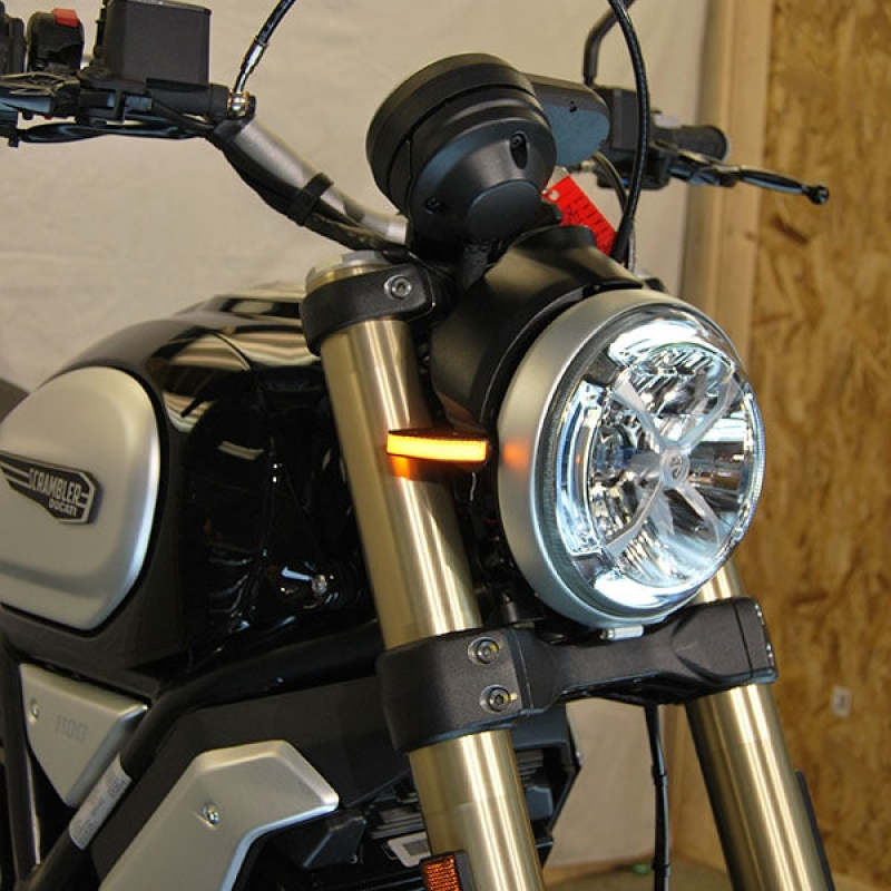New Rage Cycles 18-24 Ducati Scrambler 1100 Front Turn Signals S1100-FB S1100-FB Photo - Primary