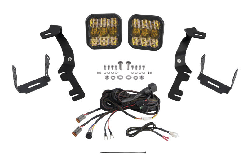 Diode Dynamics Stage Series Ditch Light Kit for 2019-Present Ram SS5 - Yellow Pro Combo DD7606 DD7606 Photo - Primary