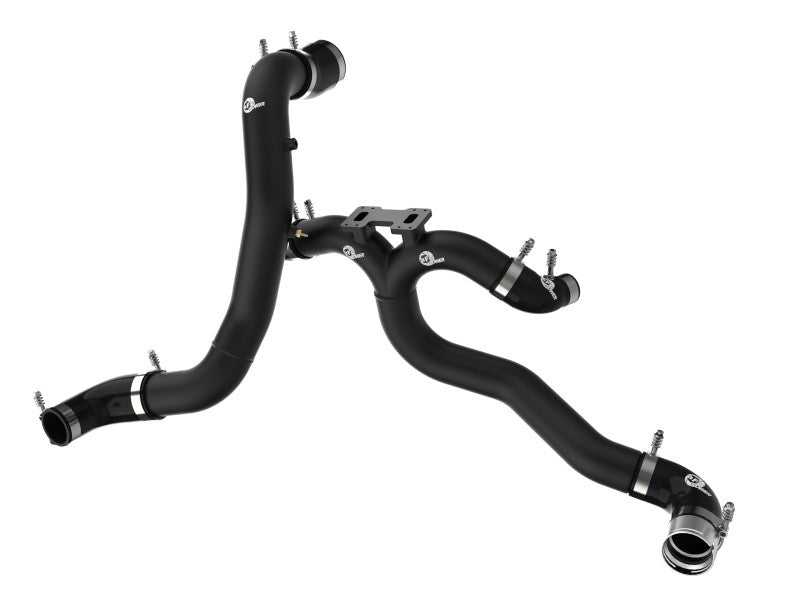 aFe 18-22 Kia Singer V6-3.3L BladeRunner Alum Hot/Cold Charge Pipe Kit Black 46-20504-B 46-20504-B Photo - Primary