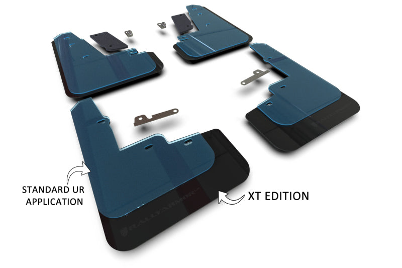 Rally Armor 2021-25 Ford Mach-E Rally Edition Black UR Mud Flap Metallic Black Logo MF96-URXT-BLK-MBK MF96-URXT-BLK-MBK User 1