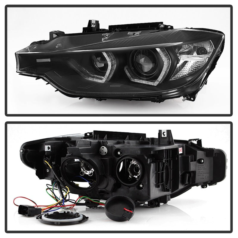 Spyder 12-14 BMW F30 3 Series 4DR Projector Headlights - LED DRL - Black (PRO-YD-BMWF3012-DRL-BK) 5084347 5084347 Photo - Unmounted