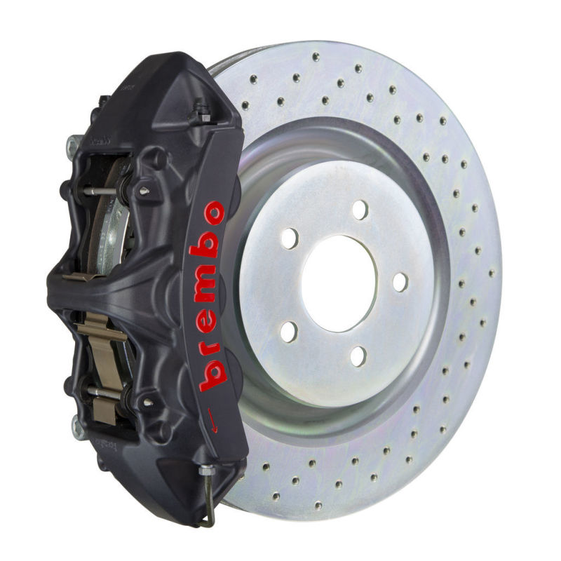 Brembo 05-14 Mustang GT Excl non-ABS Equipped Fr GTS BBK 6Pist Cast 355x32 1pc Rtr Drill-Black HA 1M4.8001AS 1M4.8001AS Photo - Primary