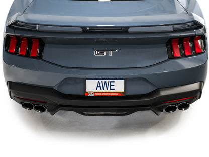 AWE Tuning AWE 2024 Ford Mustang GT Fastback S650 RWD Track Edition Catback Exhaust w/ Quad Chrome Silver Tips 3020-42650 3020-42650 Photo - Mounted