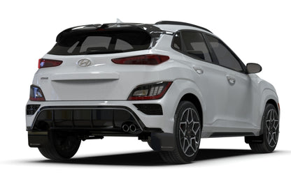 Rally Armor 2022 Hyundai Kona N Line Black UR Mud Flap w/ White Logo MF93-UR-BLK-WH MF93-UR-BLK-WH User 1