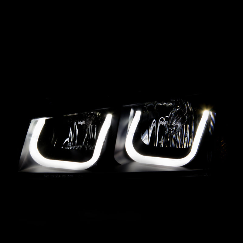 Anzo 2003-2006 Chevrolet Silverado 1500 Projector Headlights w/ U-Bar Black 111312 Photo - Mounted